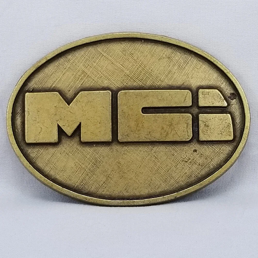 Vintage Belt‎ Buckle MCI Oval Gold Color